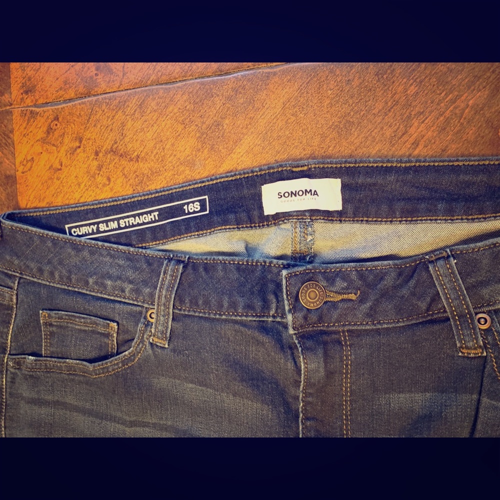 Sonoma brand curvy straight jeans 16short